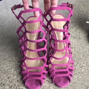Schutz pink cages sandals
